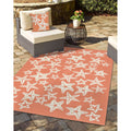 Liora Manne Frontporch Starfish Indoor Outdoor Pillow Coral 18 Square