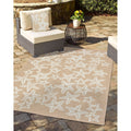 Liora Manne Frontporch Starfish Indoor Outdoor Pillow Neutral 18 Square