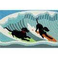 Liora Manne Frontporch Surfing Dogs Indoor Outdoor Rug Ocean 24 X36