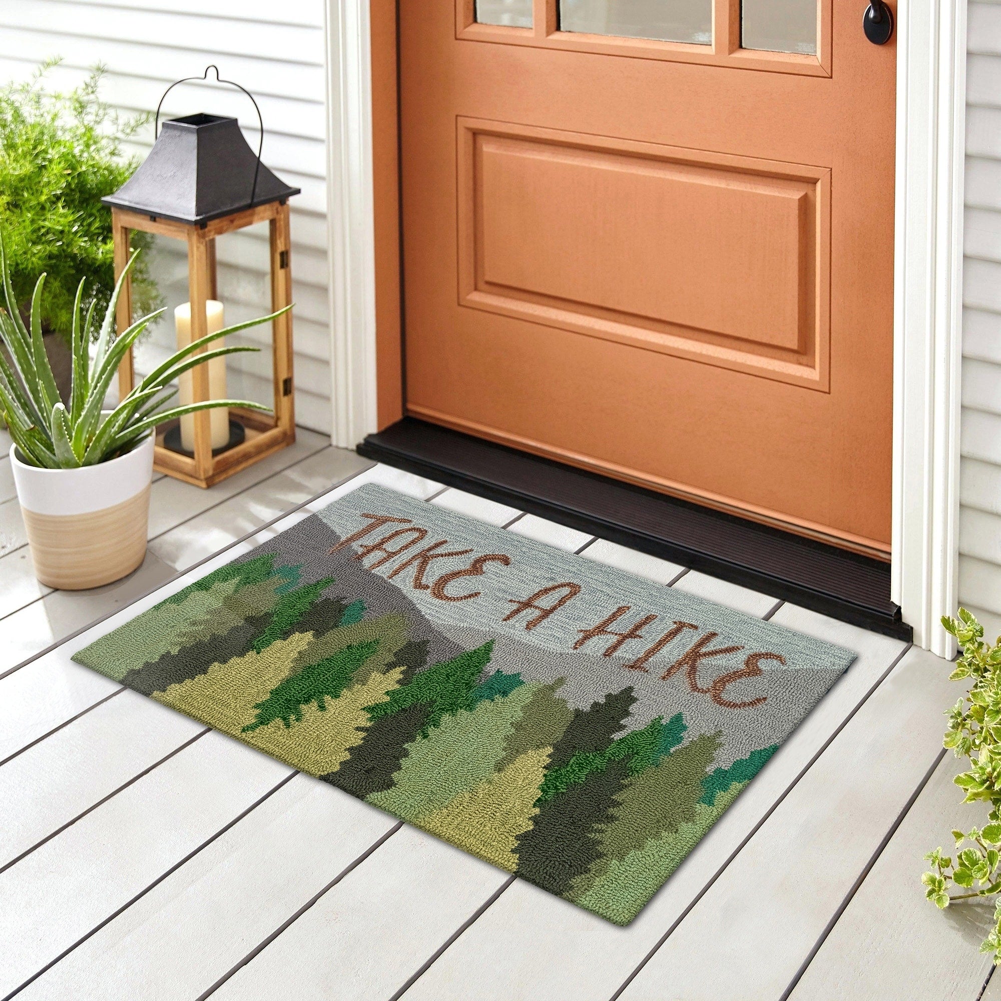 Liora Manne Frontporch Take A Hike Indoor Outdoor Rug Forest.