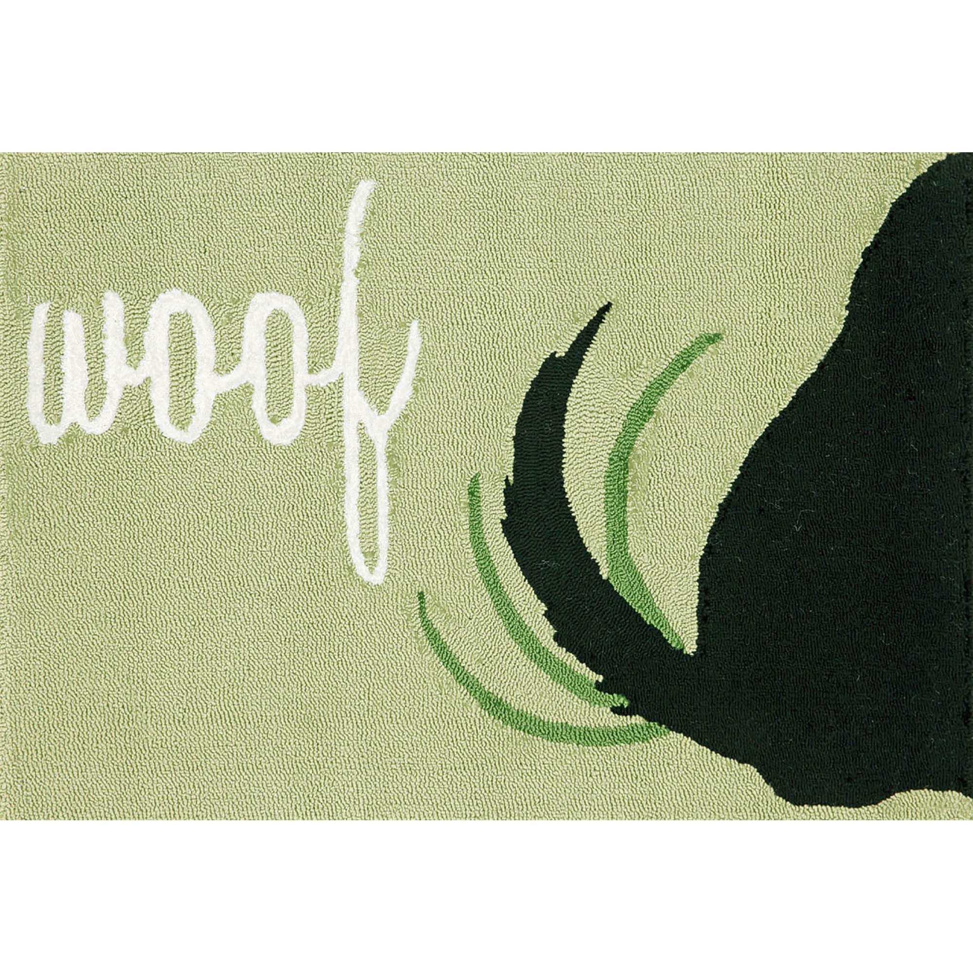 Liora Manne Frontporch Woof Indoor Outdoor Rug Green 24 X36