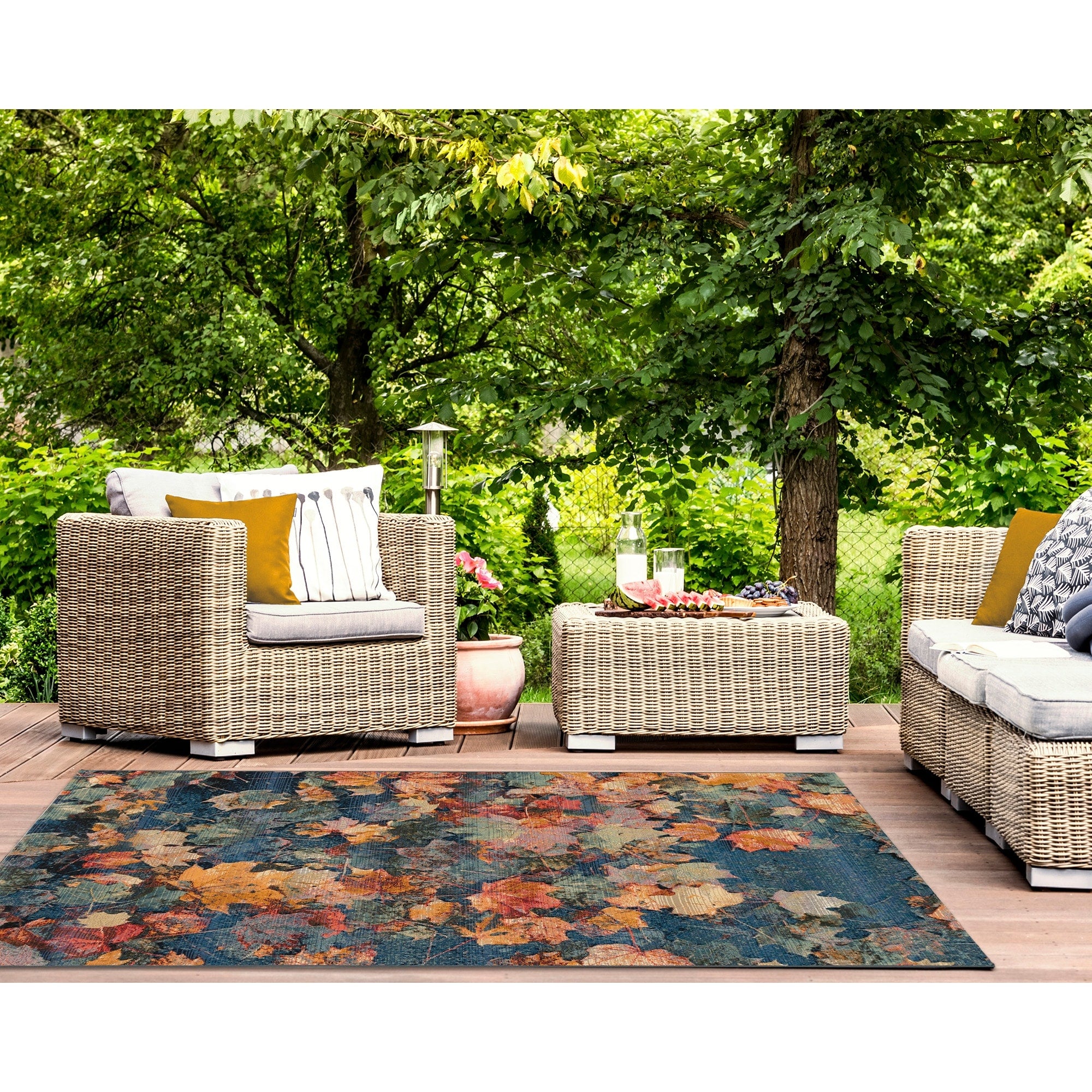 Liora Manne Marina Fall In Love Indoor Outdoor Rug Multi 710 X910