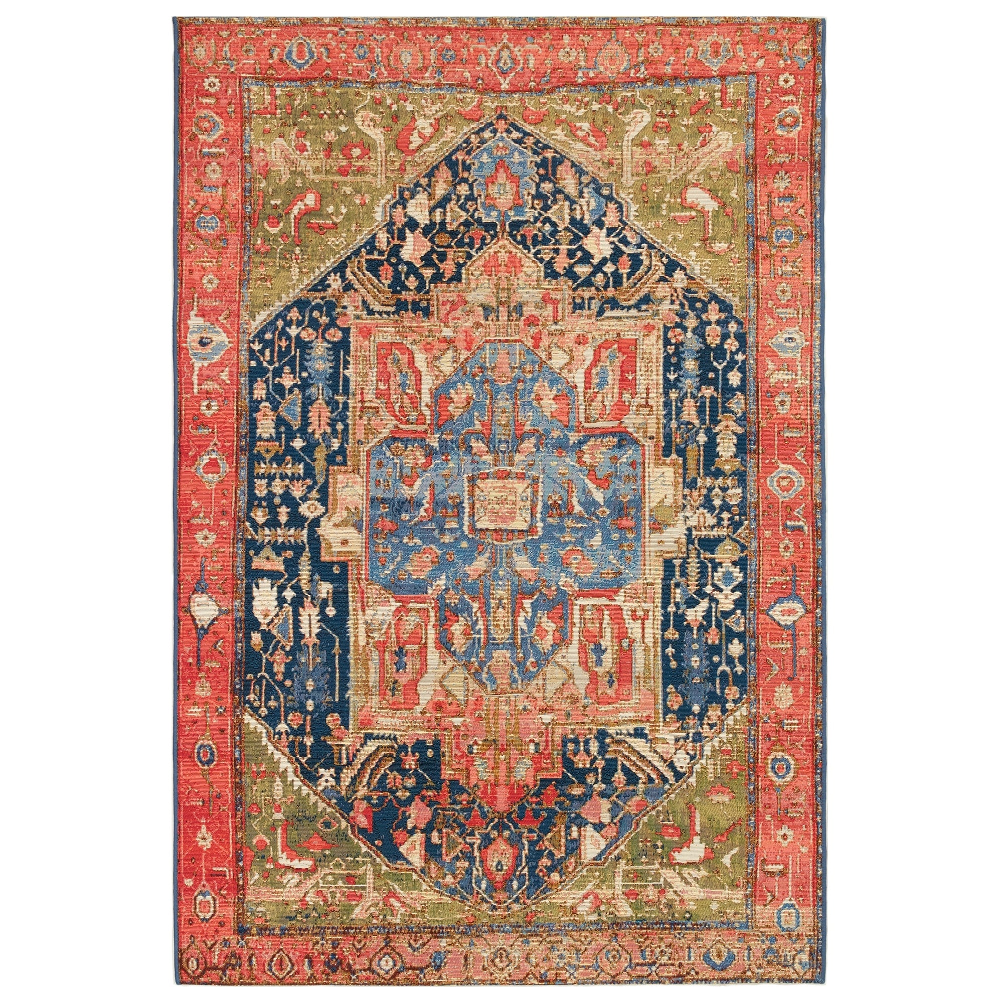 Liora Manne Marina Heriz Indoor Outdoor Rug Red 710 X910