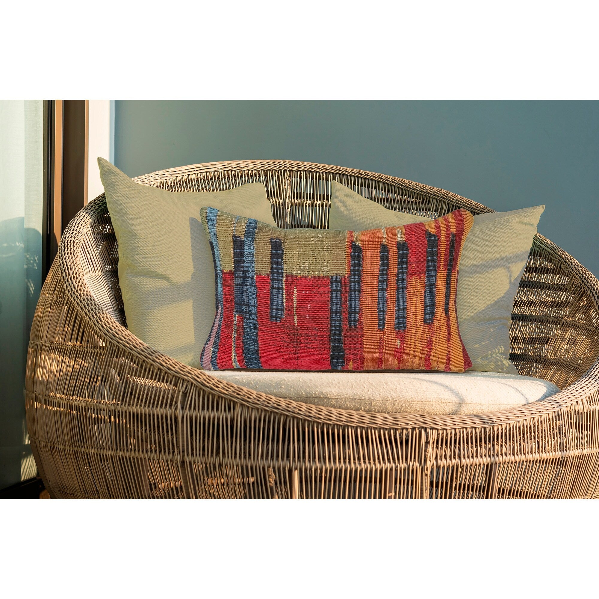 Liora Manne Marina Paintbox Indoor Outdoor Pillow Multi.