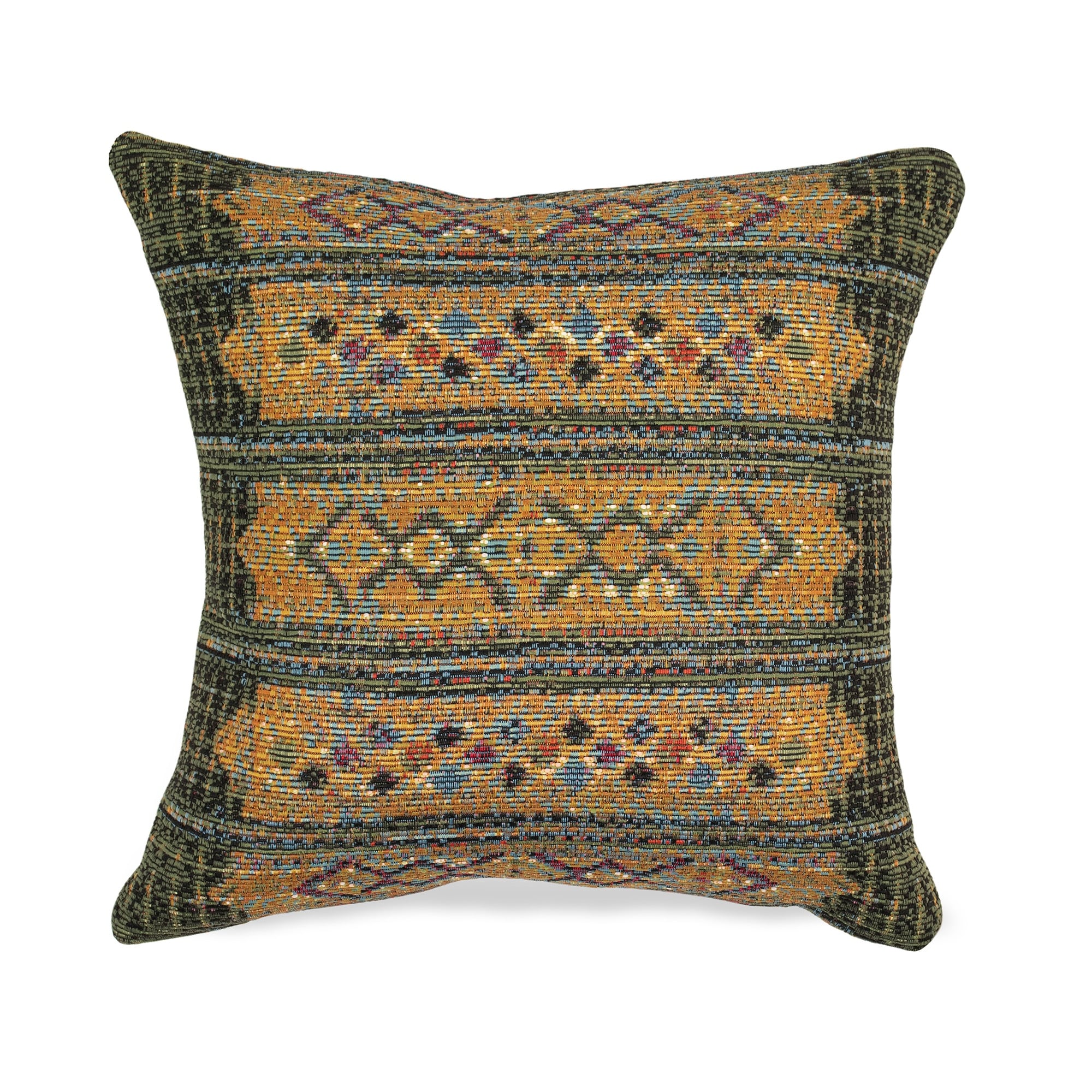 Liora Manne Marina Tribal Stripe Indoor Outdoor Pillow Green.
