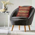 Liora Manne Marina Tribal Stripe Indoor Outdoor Pillow Red.