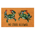 Liora Manne Natura No Crabs Allowed Outdoor Mat Natural 18 X30 18 X 30