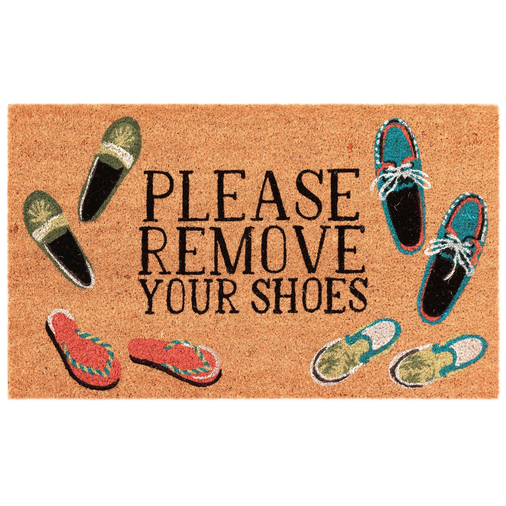 Liora Manne Natura Please Remove Your Shoes Outdoor Mat Natural.