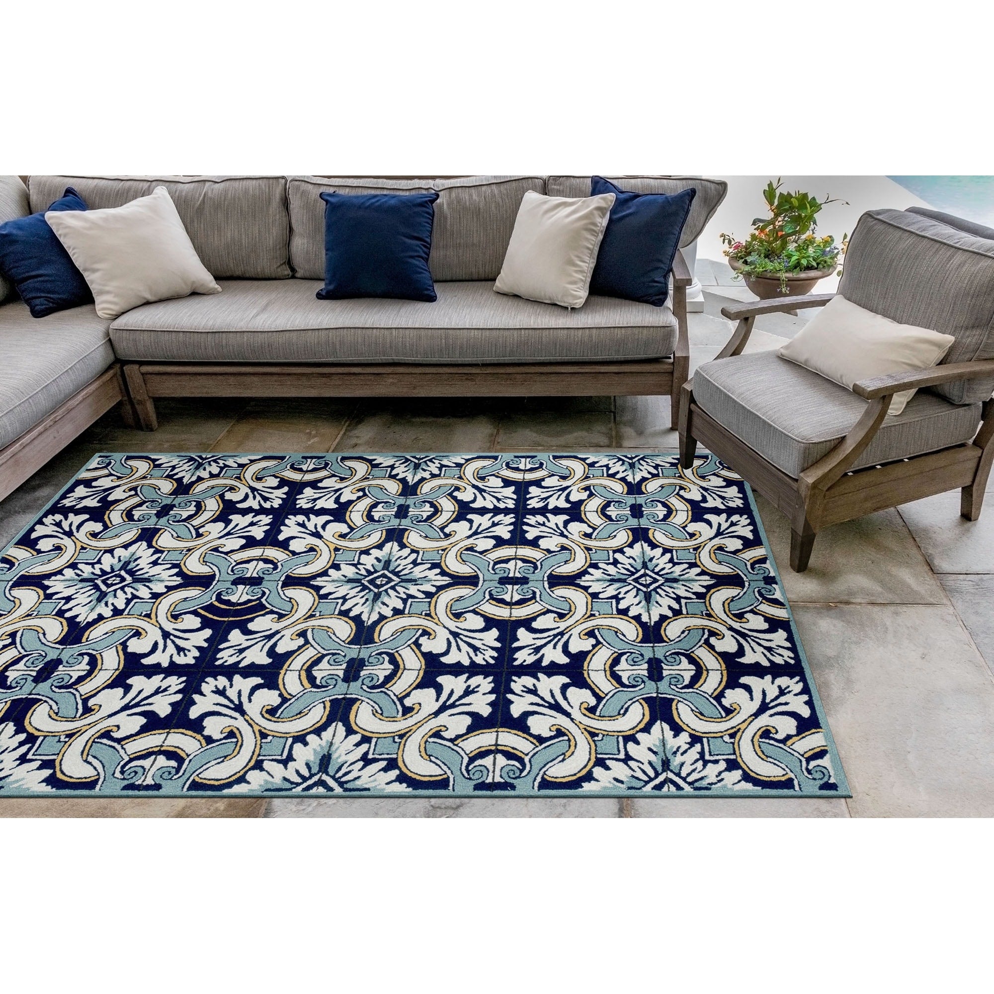 Porcelin Outdoor Rug 76 X 96