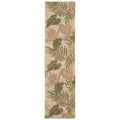Liora Manne Ravella Tropical Leaf Indoor Outdoor Rug Neutral 5X76