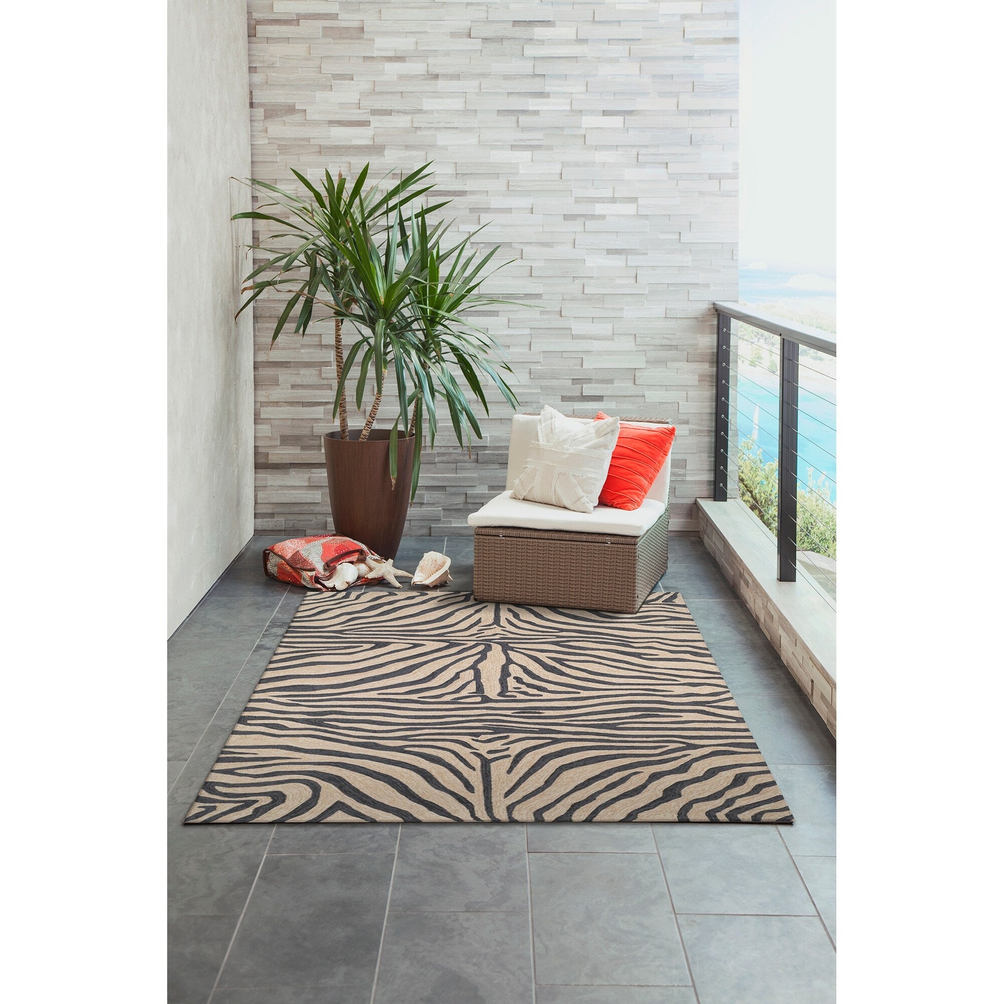 Liora Manne Skin Animal Print Uv Stabilized Outdoor Rug 76 X 96 76 X 96