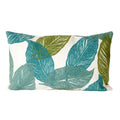 Liora Manne Visions I Mystic Leaf Indoor Outdoor Pillow Aqua 12 X20