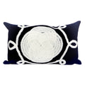 Liora Manne Visions Ii Ornamental Knot Indoor Outdoor Pillow Navy 12 X20