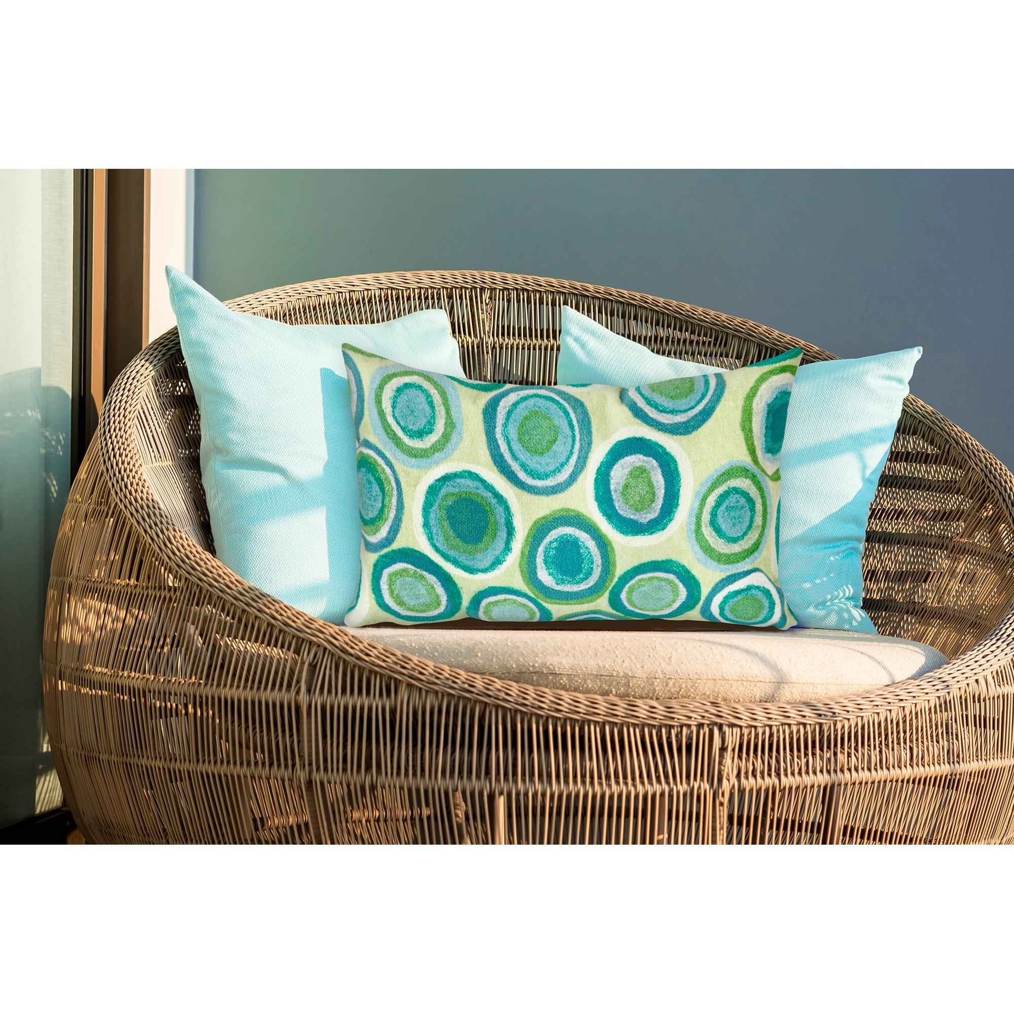 Liora Manne Visions Ii Puddle Dot Indoor Outdoor Pillow Spa 12 X20