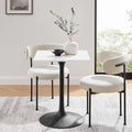 Lippa 24 Square Dining Table Black White N A