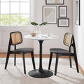 Lippa 28 Round Dining Table Black White N A