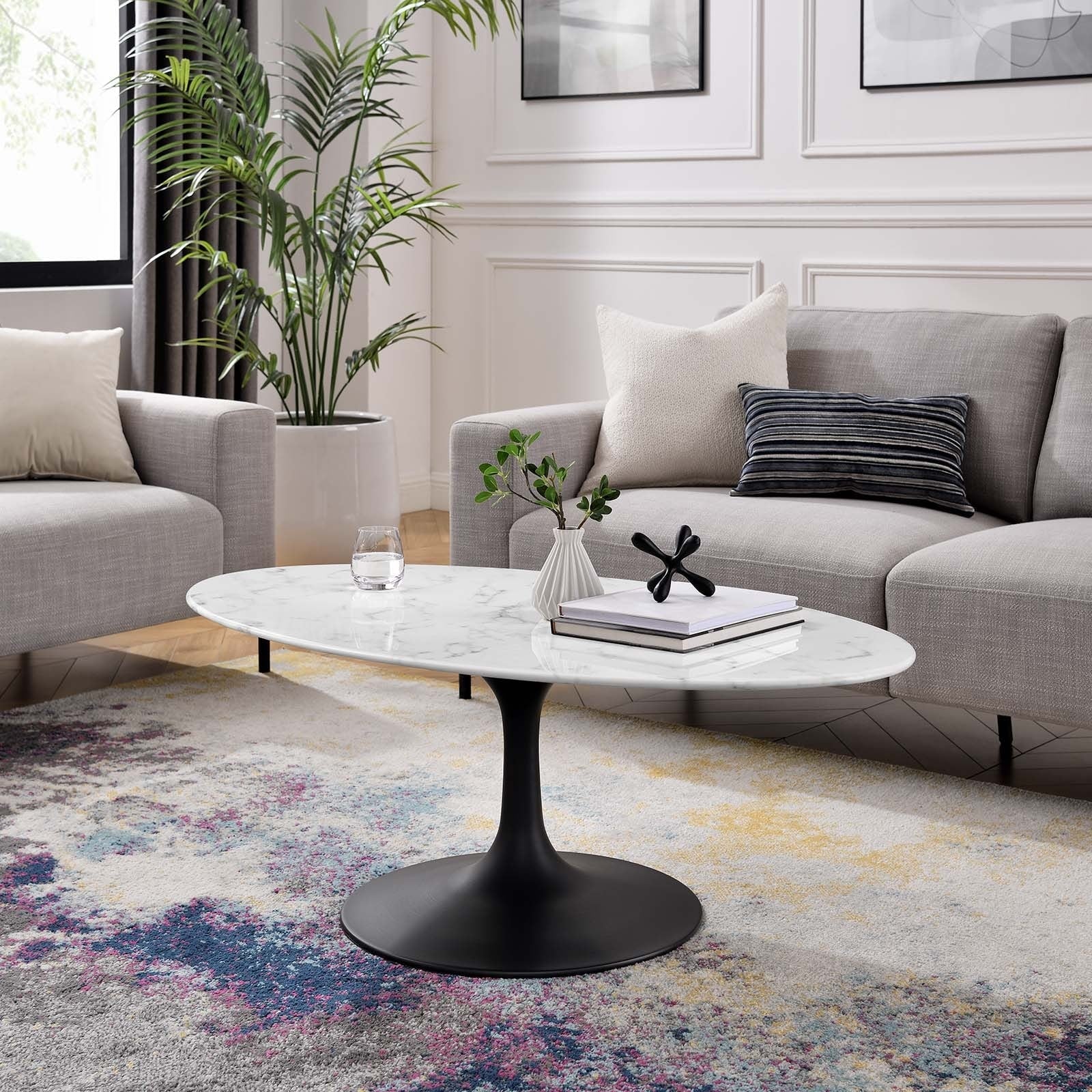 Lippa 48 Oval Shaped Coffee Table N A