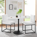 Modway Lippa Mid Century Modern 48 Oval Dining Table In Black White Black White N A