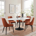 Lippa 78 Oval Dining Table Black White N A