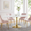 Lippa 78 Oval Dining Table Gold White