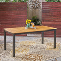 Lisa Outdoor 71 Acacia Wood Dining Table By Christopher Knight Home