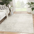 Lise Damask Blue Ivory Area Rug 10X14