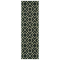 Geometric Lattice Black Ivory Micro Fiber Rug 910 X 1210 910 X 1210