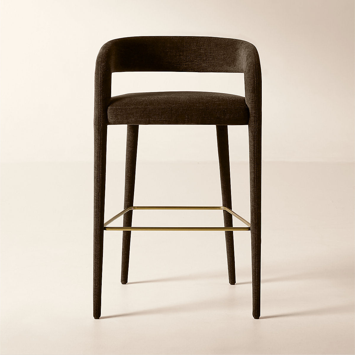 Lisette Brown Performance Fabric Dining Armchair