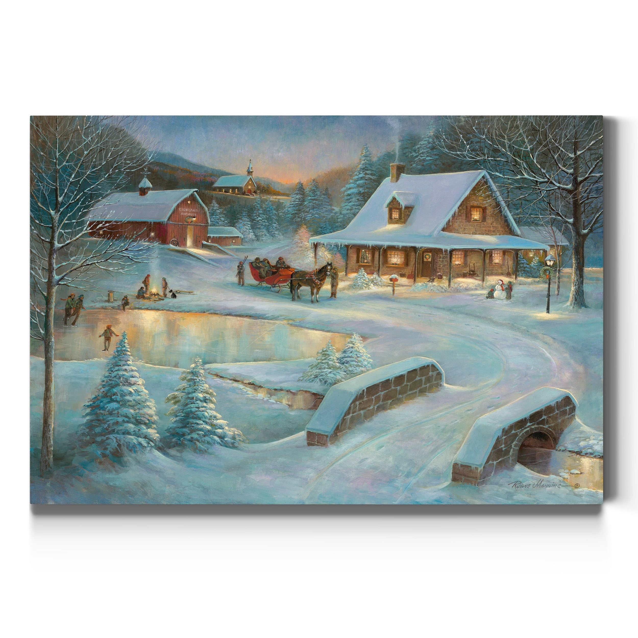Little Meadows Xmas Premium Gallery Wrapped Canvas Ready To Hang