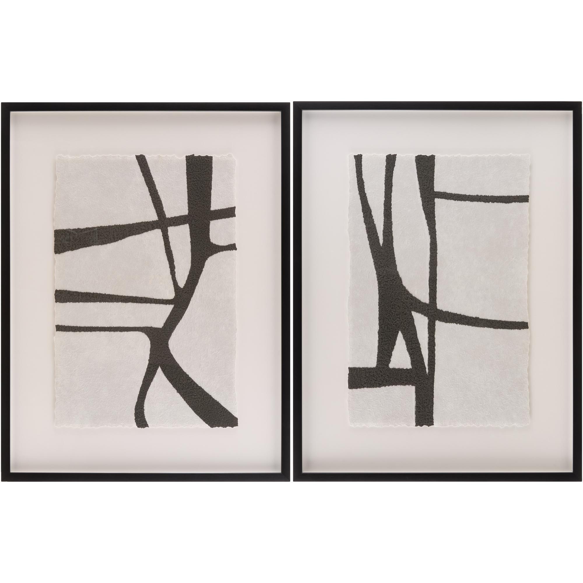 Livabliss Antonym Modern Framed Art Set Of 2
