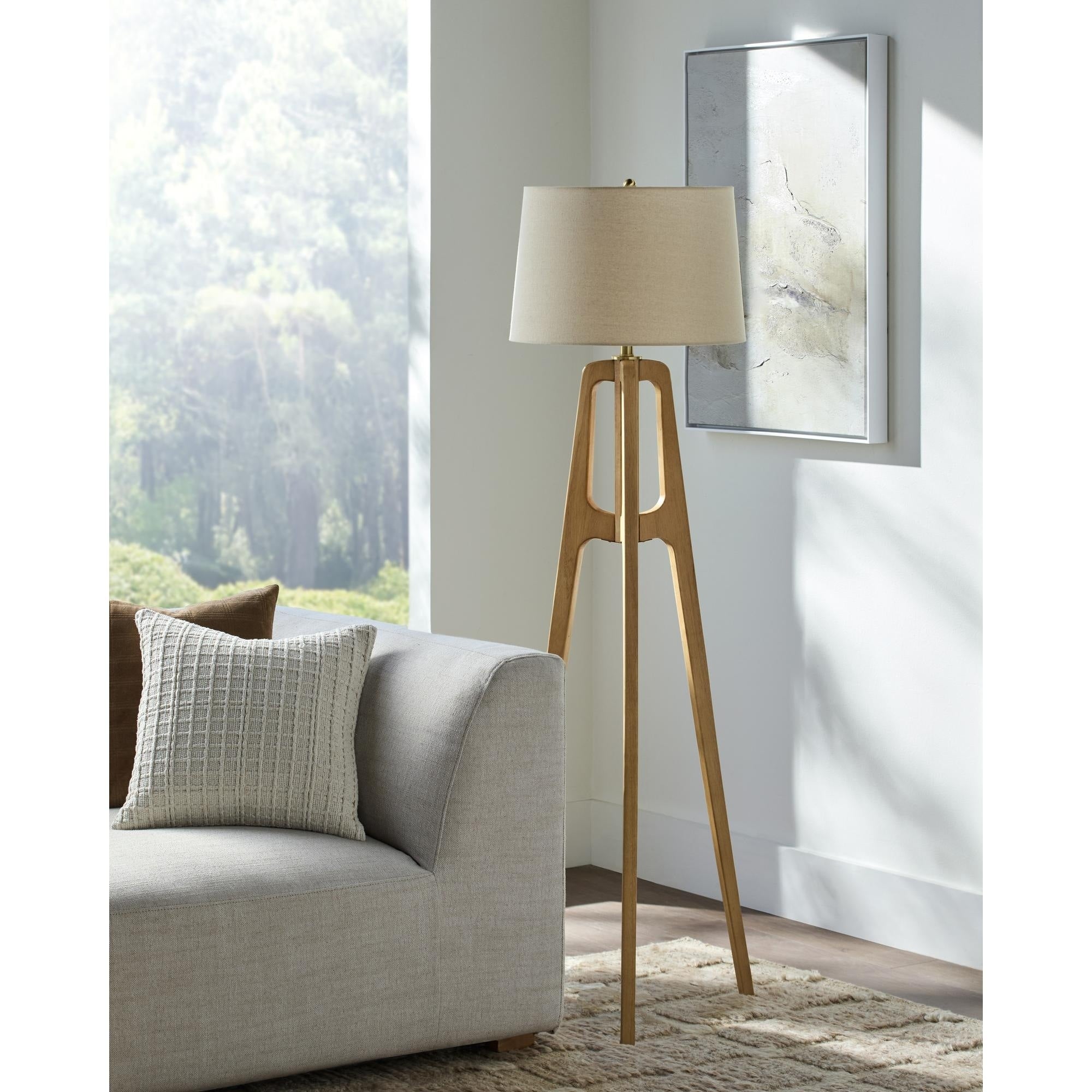 Livabliss Gingko Traditional Accent Floor Lamp 61 H X 17 W X 17 D