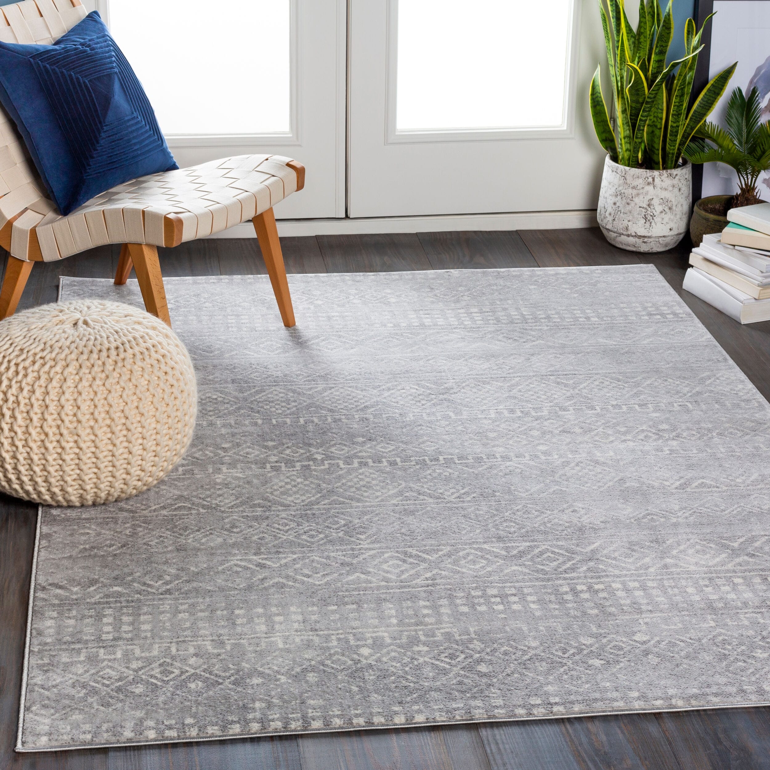 Kidd Global Geometric Stripe Area Rug
