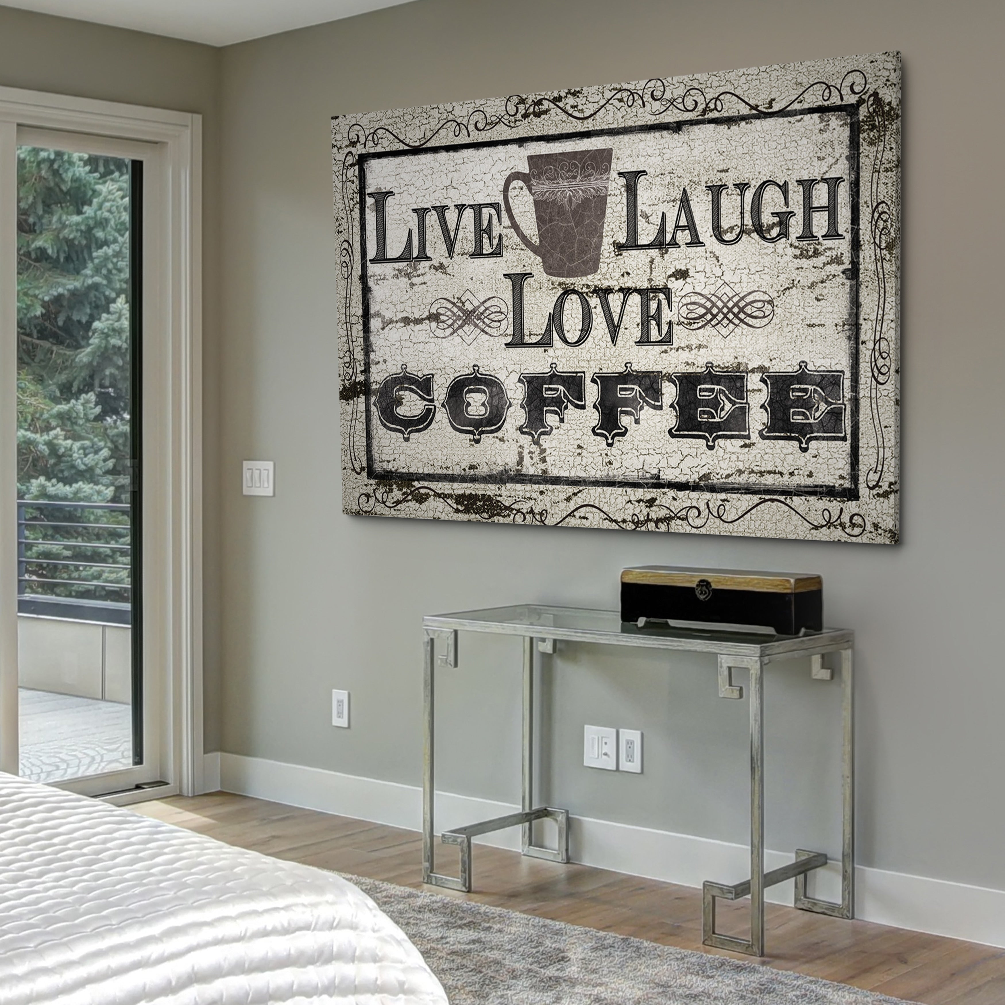 Live Laugh Love Coffee Gallery Wrapped Canvas