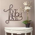 Live Laugh Love Wall Decor Antique Copper White Finish