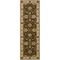 Living Treasures Traditional Floral Green Wool Rug 76 X 96