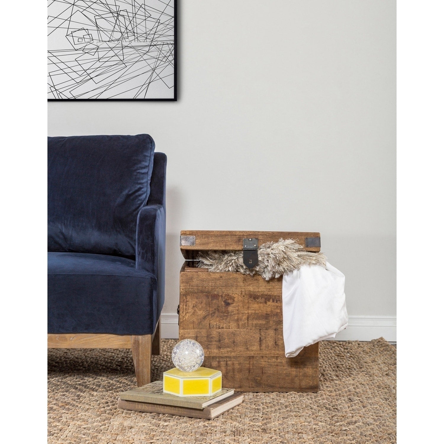 Livingston Solid Wood Square Cube By Kosas Home