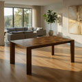Liyo Dining Table Modern 71 Inch Rectangular Top Warm Brown Wood