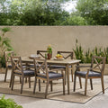 Llano Outdoor 7 Piece Acacia Dining Set By Christopher Knight Home