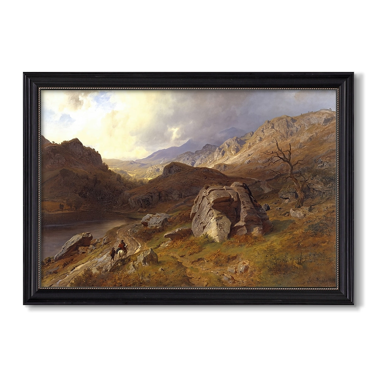 Lledr Valley In Wales 1864 Hans Gude Custom Framed Canvas