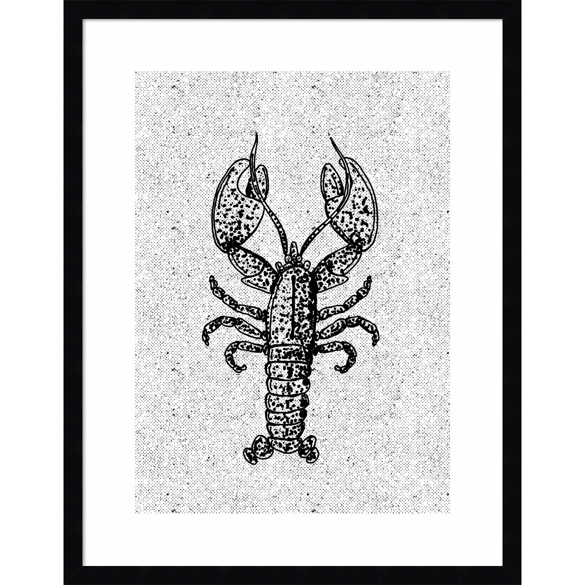 Lobster Ink Print By Nicholas Wood Framed Wall Art Print Svelte Noir Black