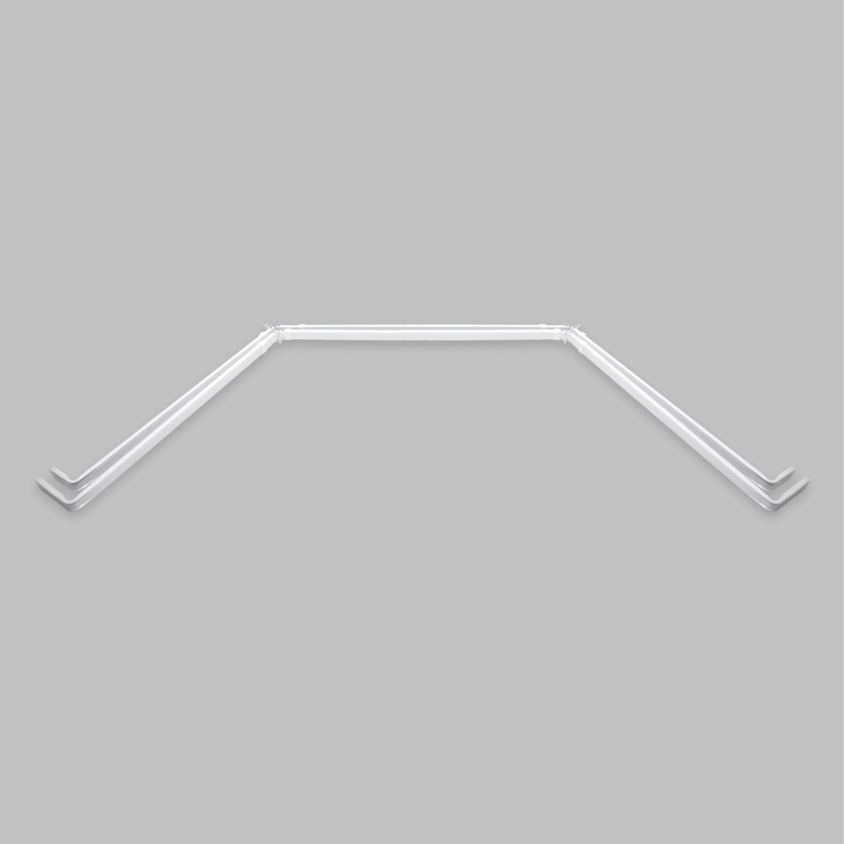 Instyledesign Lockseam Double Bay Window Curtain Rod