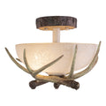 Vaxcel Lodge 12 Semi Flush Mount Noachian Stone