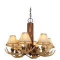 Vaxcel Lodge 6L Chandelier Noachian Stone