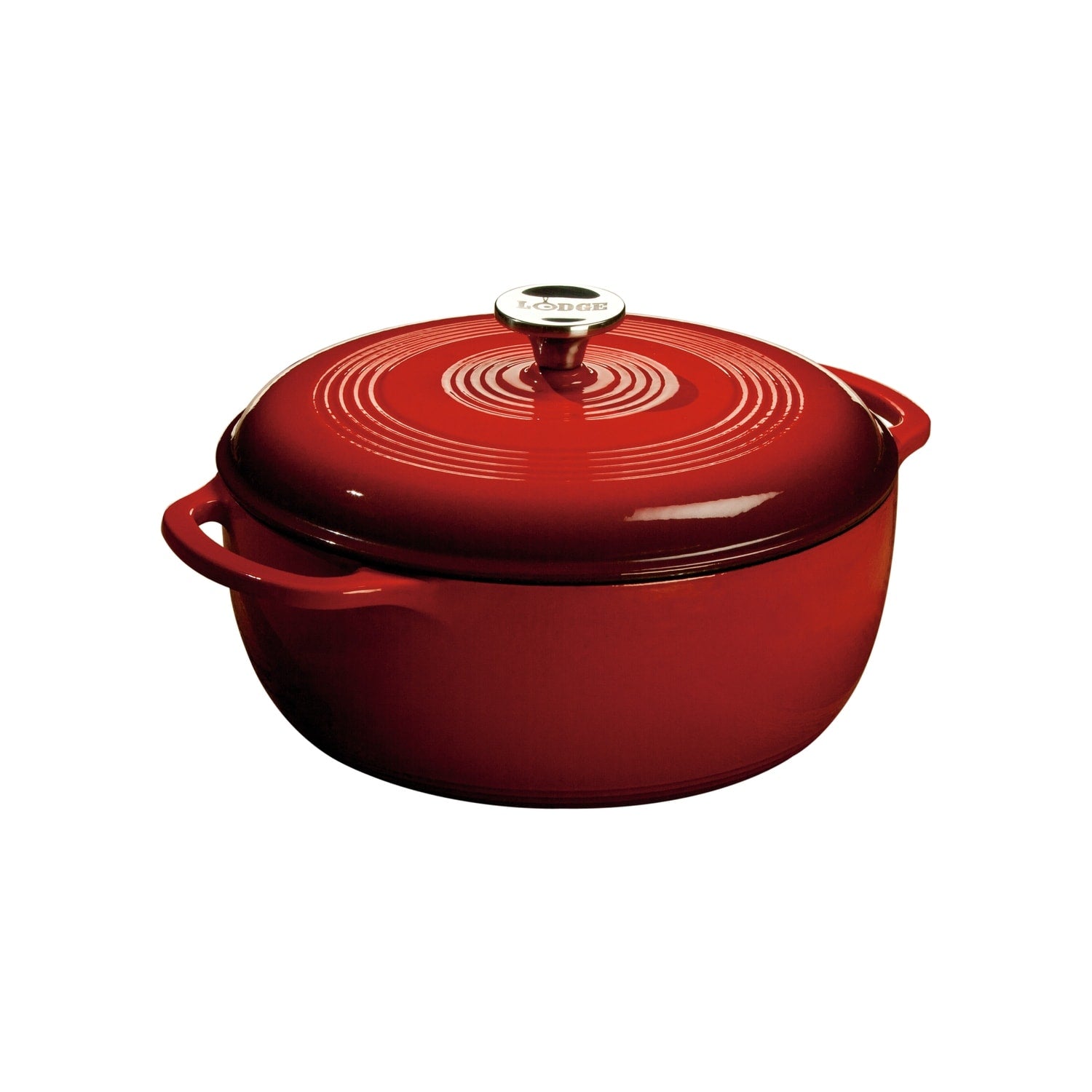 Lodge Red Enamel 6 Quart Cast Iron Dutch Oven