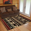 Lodge King Bear Plaid Rug