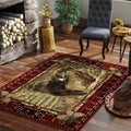 Rustic Lodge Pine Black Bear Cub Log Area Rug 710 X 910