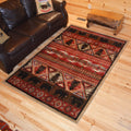 Rustic Lodge Bear Southwest Pine Cabin Multi Area Rug 710 X 910