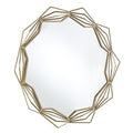 Lodo Gold Finish Wall Mirror With Star Geometric Metal Frame By Inspire Q Modern
