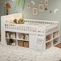 Loft Bed With Integrated Led Headboard Spacious Storage Cabinet By Harper Bright Designs