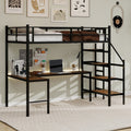 Loft Bed With L Shaped Desk Sturdy Bed Frame With Stairs